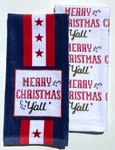 Merry Christmas Y'all Texas Lone Star Kitchen Towel 2-PK. Celebrate Local Life. Fixed Price $14.99.
