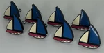 8 Sailboat Cabinet Drawer Dresser Knob Pulls Betsy Fields Painted Metal W/screws. Fixed Price $18.00.