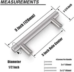 Probrico Solid Brushed Nickel Cabinet Cupboard Pulls Bar Drawer Handles Hollow. Fixed Price $29.69.