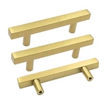 Goldenwarm 10 Pack Cabinet Handles 3"(76MM) Brushed Brass Pulls .... Fixed Price $31.35.