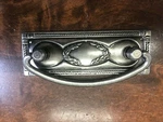 Qty 4 Hafele Cabinet Drawer Pull Handle Pewter 122.89.950 Tuscany Made Italy. Fixed Price $20.00.