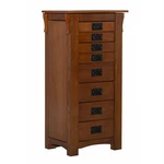 Linon Anna Lee Wood Jewelry Armoire 8 Drawers 2 Side Doors Gray Hardware Oak. Fixed Price $510.99.