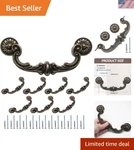 Uenhoy 8 Pack Vintage Drawer Pulls 6 Inch (150MM) Hole Center Drop Bail Cabinet. Fixed Price $43.08.