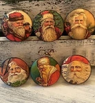 Santa Vintage Christmas Cabinet Knobs Drawer Pulls Set Of 6: Old World Nostalgic. Fixed Price $38.00.
