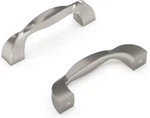 Hickory Hardware Cabinet Pulls, 3" Center, Satin Nickel, 10-PACK, Twist. Fixed Price $35.00.