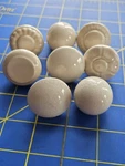 8 Different Off-white Round Ceramic Cabinet Door Drawer Knobs Eclectic Bohemian. Fixed Price $16.00.