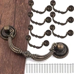 3" Vintage Drop Bail Dresser Drawer Pull Antique Bronze Cabinet Handle Knob Lot. Fixed Price $38.89.