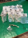 New Lot Of 12 Amerock 5" BP76273-3 Polished Brass 3" Coc Cabinet Pulls Made Usa. Fixed Price $19.95.