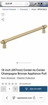 Amerock BP54036CZ Champagne Bronze Appliance Pull 18 Inch (457MM) Center. Fixed Price $69.99.