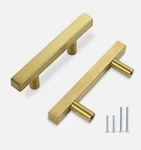 Ocq 25 Pack Cabinet Pulls Gold Square Kitchen Handles 6 Inch Hole Cen.... Fixed Price $37.50.
