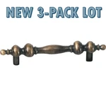New 3-PACK Lot Laurey Classic Traditions 3" Cc Antique Brass Cabinet Pull 79405. Fixed Price $11.83.