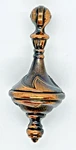 (2) 3.5" Vintage Ajax 1960 Mediterranean Cabinet Handle Copper Black Pendant Tu. Fixed Price $11.99.