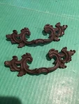 Lot Of Vintage Kbc K644 French Provincial Leaf Drawer Pull Handles 2.75" Coc. Fixed Price $34.95.