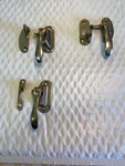 Antique Art Deco Chrome Ice Box Window Cabinet Latch Hardware Set Of 3. Fixed Price $45.00.