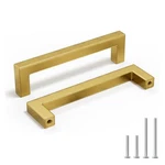Homdiy 6 Pack 5 Inch Gold Handles Cabinet Kitchen Brushed Brass Pulls Stainless. Fixed Price $20.00.