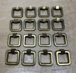 Brass 1/2 Square Vintage Drawer Pulls Kbc N5175 0324-HAN1 Set Of 16. Fixed Price $39.95.