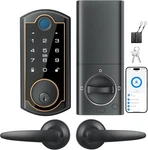 Smart Keyless Entry Door Lock With Handle Set Fingerprint Deadbolt Built-in Wifi. Fixed Price $119.99.