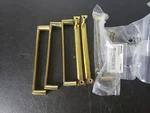 Signature Hardware 160MM Satin Brass Cabinet Pulls. Fixed Price $9.00.
