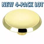4-PACK Lot 1-3/4" Amerock Mid Century Retro Concave Polished Brass Cabinet Knob. Fixed Price $14.99.