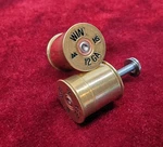 Pair Of Rustic Drawer Pulls Cabinet Door Knobs Made With 12 Ga Shotgun Shell. Fixed Price $19.00.