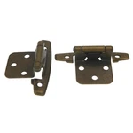 Pair Hickory Hardware Brass P296-LP Variable Overlay Face Mount Cabinet Hinges. Fixed Price $6.23.
