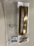Top Knobs TK938HB Hollin Cup Pull 5 1/16" (c-c) Honey Bronze (w/ Wear/tear). Fixed Price $8.38.