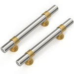 Homdiy 10PK 3-3/4" Brushed Nickel Gold Cabinet Pulls Handles Modern Hardware. Fixed Price $43.19.