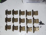 15 Amerock 7128 3/8" Inset Antique Brass Finish Self Closing Cabinet Hinges. Fixed Price $10.00.