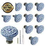 Biaungdo 12 Pcs Light Blue Vintage Round Ceramic Cabinet Knobs And. Fixed Price $19.98.