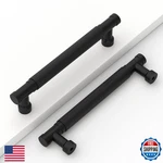 Coinkoly 10 Pack 5''(128MM) Black Knurled Cabinet Handles Kitchen Matte Pu. Fixed Price $60.98.