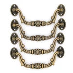 4 Pcs Vintage Antique Brass Bail Pull Handle For Dresser, Wooden Drawer, Cabi.... Fixed Price $18.26.