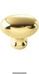 Hickory Hardware Williamsburg P3054-PB Polished Brass 1.25"L Oval Knob. Fixed Price $8.00.