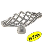 *25 Pack* Cosmas Cabinet Hardware Satin Nickel Birdcage Knobs #9991SN. Fixed Price $50.88.