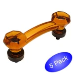 *5 Pack* Cosmas 6397ORB-A Oil Rubbed Bronze With Amber Glass Cabinet Pull. Fixed Price $48.40.