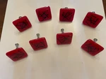 New Fused Glass Cabinet Knobs Drawer Pulls Red Black 1/2" Bathroom Kitchen. Fixed Price $65.00.