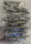 27 Bulk Pack 3" Hole Centers Euro Bar Cabinet Pulls Satin Nickel Stainless New. Fixed Price $19.00.