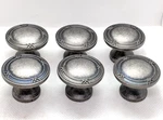 Set Dynasty Hardware Super Saver Ribbon Reed Cabinet Knob Antique Nickel Finish. Fixed Price $8.45.