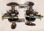 Lot Of 2 - Omnia Latchsets Knob Interior Ornate Beaded / Stamped Italy. Fixed Price $70.00.