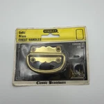Stanley Solid Brass Chest Handles Nip CD5336 - 1:8 X 2 Set Of Nos New. Fixed Price $9.00.