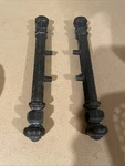 2 Large Cast Iron Door Handle Pull Heavy Duty Armoire Garage Gate Brown 9 In. Fixed Price $28.00.
