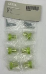 Ikea Satta Neon Green Drawer Pulls Knobs Marcus Arvonen 6 Pk - 802.024.38. Fixed Price $19.95.