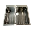 Valisy 25X22X10 Drop-in Stainless-steel Sink 16 Gauge Top Mount W/ Rack. Fixed Price $247.05.