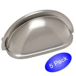 *5 Pack* Cosmas Cabinet Hardware Satin Nickel Cup Pulls #4310SN. Fixed Price $12.05.