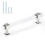 Orger 15-PACK 5" Hole Centers Acrylic Cabinet Handles Polished Chrome Pulls. Fixed Price $34.78.