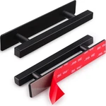 2 Pack Self Adhesive Cabinet Handles Matte Black No Drill Drawer Pulls Stick On. Fixed Price $15.85.