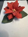 Capodimonte Authentic Poinsettia Flower. Table Decor. Fixed Price $10.00.