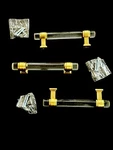 Amerock Glacio Cabinet Pull Clear Golden Champagne Center To 3.75" -. Fixed Price $44.50.