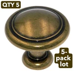 5-PACK Amerock Reflections Regency Brass 1/4" Round Cabinet Pull Knob BP1387R1. Fixed Price $27.38.