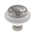 Amerock BP76246-26W White 1/4" Cabinet Knob W/polished Chrome Stem Center. Fixed Price $5.42.