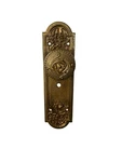 Antique Cast Bronze Brass Door Plate & Knob Decorative Elements #0107F. Fixed Price $85.00.